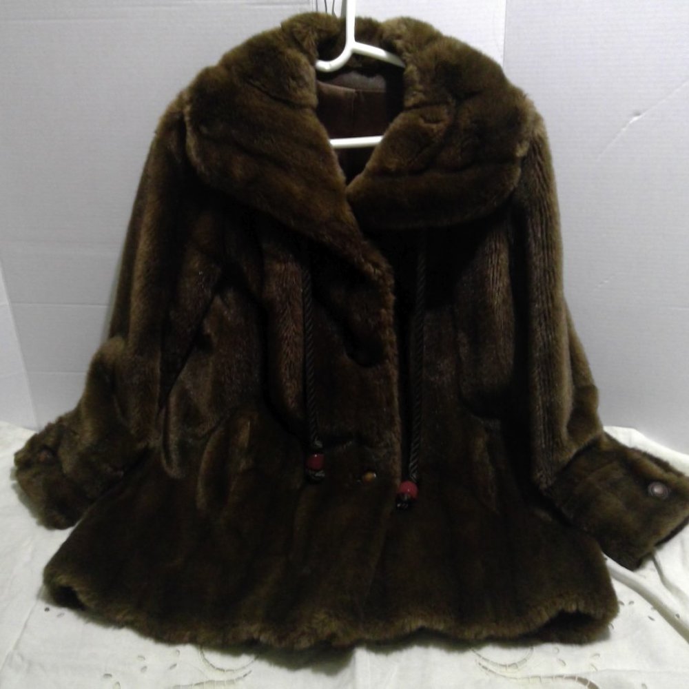 Tissavel Faux Mink by Country Pacer Women's Coat Size M/L